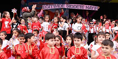 MİNİK KALPLERDEN ANLAMLI MESAJ: “EĞİTİMDE ŞİDDETE HAYIR”